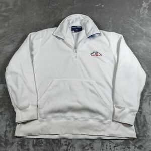 Vintage Ralph Lauren Polo Sport Fleece Sweatshirt Men Small Quarter Zip USA Flag